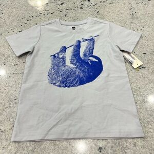 Tea Collection Gray Shirt with Blue Sloth Design